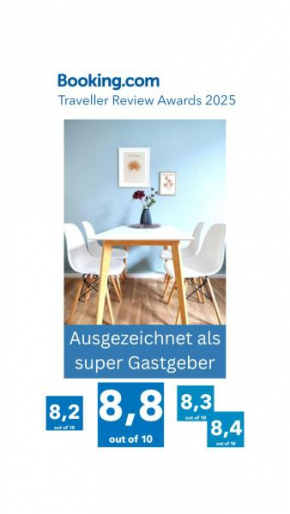 'Bright 5' WLAN, 52 qm Wohnung, Küche, Innenstadt Schötmar, 50 m bis Schlosspark